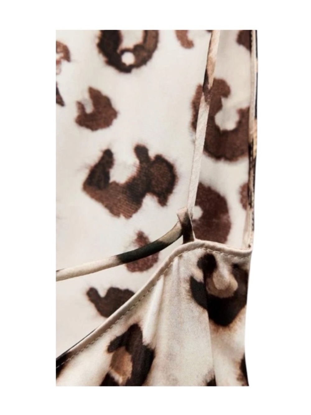 ZARA Leopard Print Slip Dress Midi – NWT Size M A-Line Backless - Picture 8 of 10